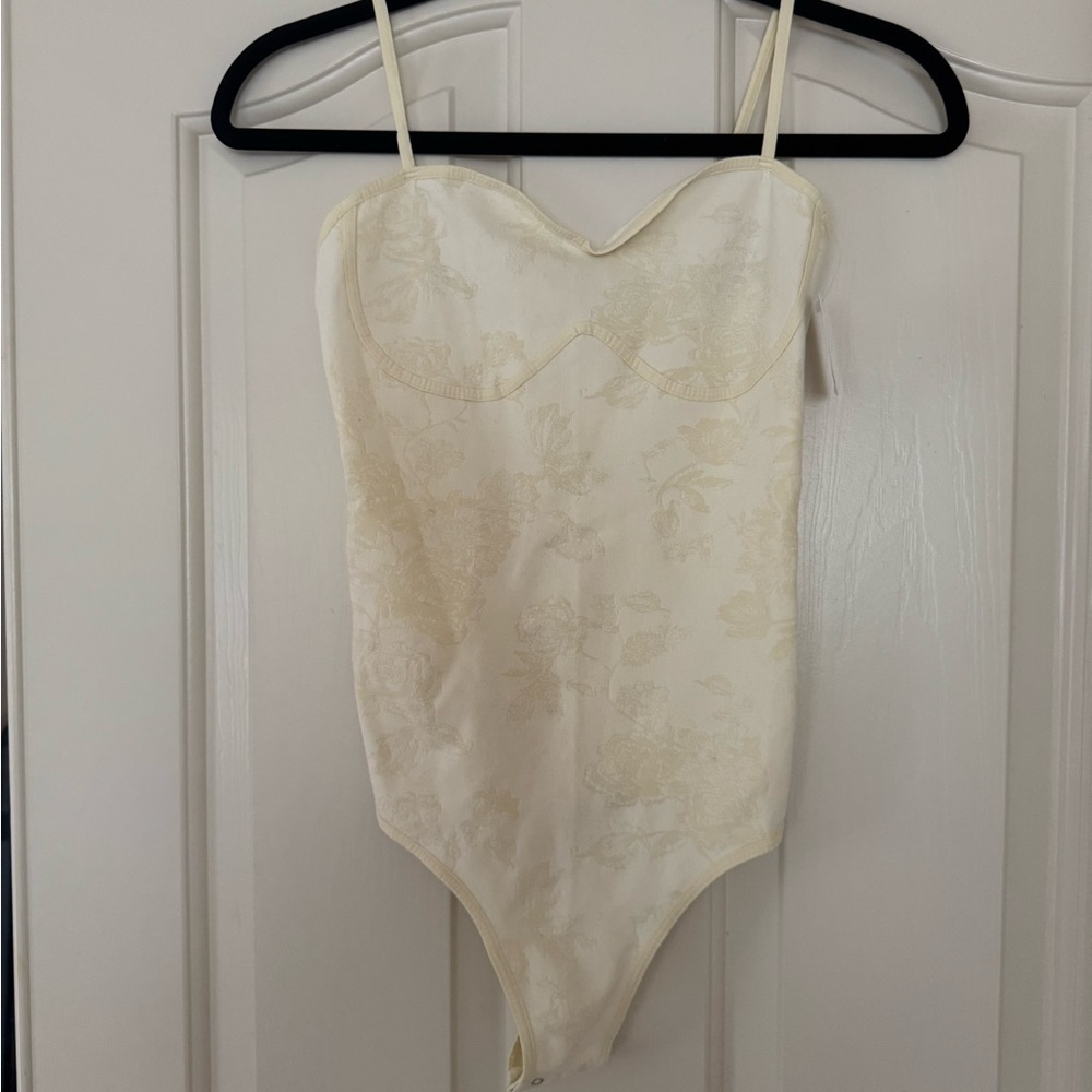 COPY - NWT Free People Cream Floral Bodysuit